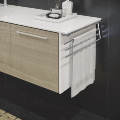 Starax Raylı Havluluk 3 Bölmeli Krom Renk (S-8845-C) - 1