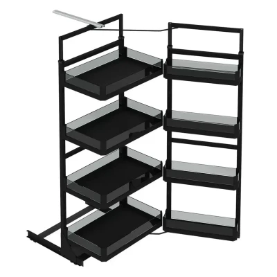 Starax 45cm Premium 4 Sepetli İkiz Kiler Antrasit Renk (S-1221-P-A) - 2