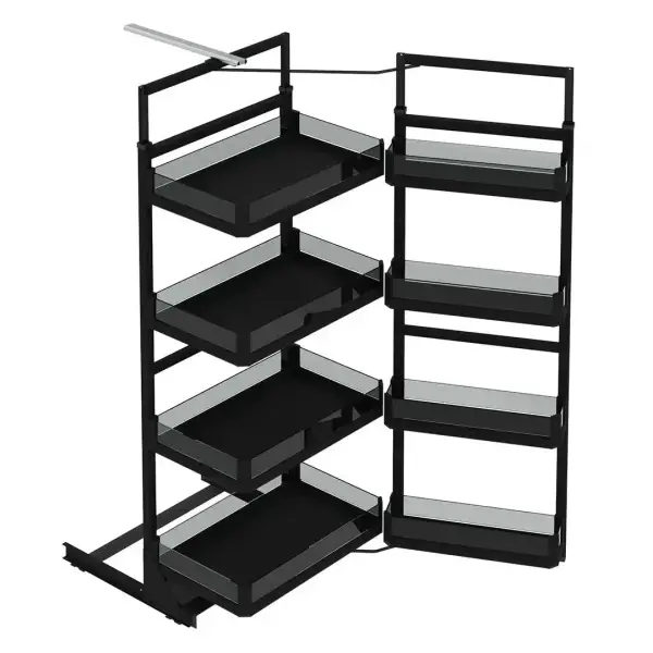 Starax 45cm Premium 4 Sepetli İkiz Kiler Antrasit Renk (S-1221-P-A) - 2