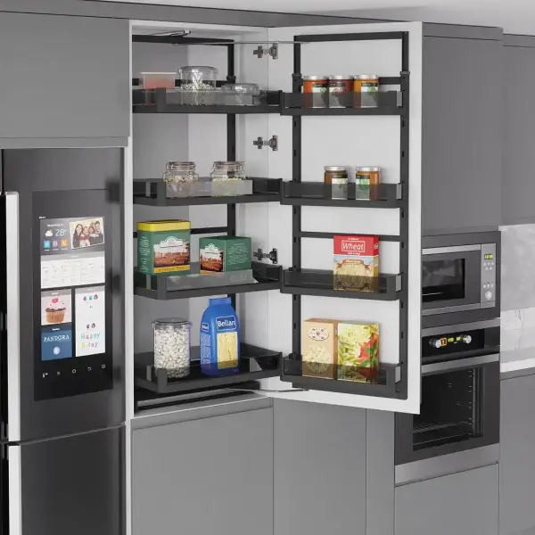 Starax 45cm Premium 4 Sepetli İkiz Kiler Antrasit Renk (S-1221-P-A) - 1