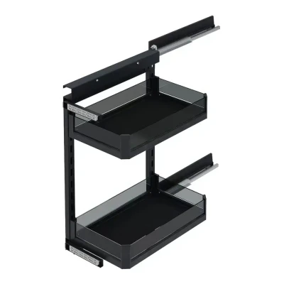 Starax 40cm Premium Yandan Gizli Raylı Sağ Ünite 90 Derece Frenli Antrasit Renk (S-2794-P-A) - 2