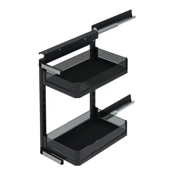 Starax 40cm Premium Yandan Gizli Raylı Sağ Ünite 90 Derece Frenli Antrasit Renk (S-2794-P-A) - 2