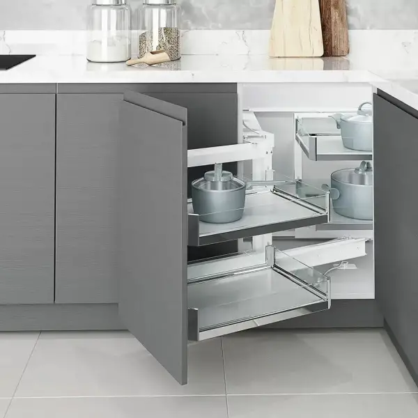Starax 45cm Premium Kapağa Monte Kör Köşe Mekanizması Sağ Frenli Krom Renk (S-3002-P-C) - 1
