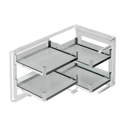 Starax 45cm Premium Kapağa Monte Kör Köşe Mekanizması Sağ Frenli Krom Renk (S-3002-P-C) - 2