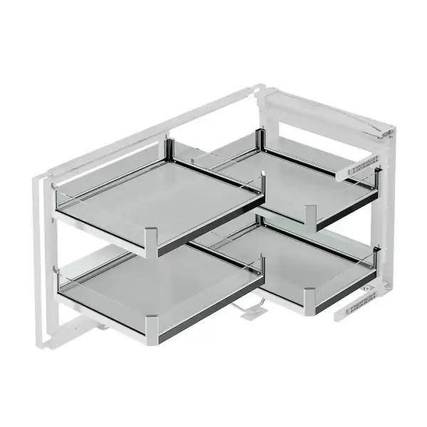 Starax 45cm Premium Kapağa Monte Kör Köşe Mekanizması Sağ Frenli Krom Renk (S-3002-P-C) - 2