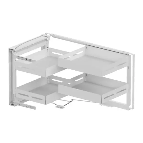 Starax 45cm Unique Box Kapağa Monte Kör Köşe Mekanizması Sağ Frenli Beyaz Renk (S-3002-UB-W) - 2