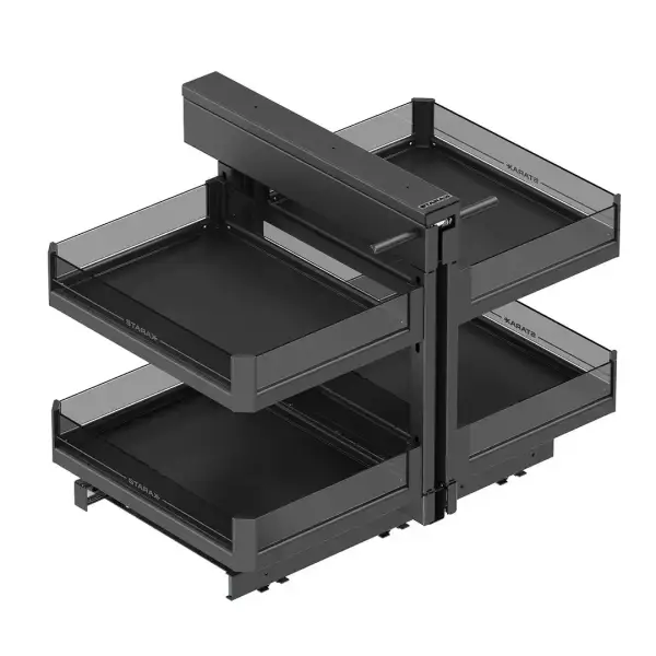 Starax 45cm Premium Bağımsız Körköşe Mekanizması Antrasit Renk (S-3007-P-A) - 2