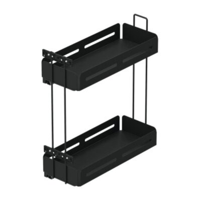Starax Unique Box Gizli Raylı Frenli Sağ Deterjanlık & Şişelik (Çift Açılım) Modül 20cm Antrasit (S-2442-UB-A) - 2