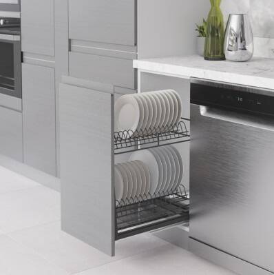 Starax 35cm Zemin Bağlantılı Tezgah Altı Tabaklık Antrasit Renk (S-2111-A) - 1