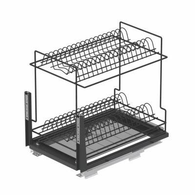 Starax 35cm Zemin Bağlantılı Tezgah Altı Tabaklık Antrasit Renk (S-2111-A) - 2