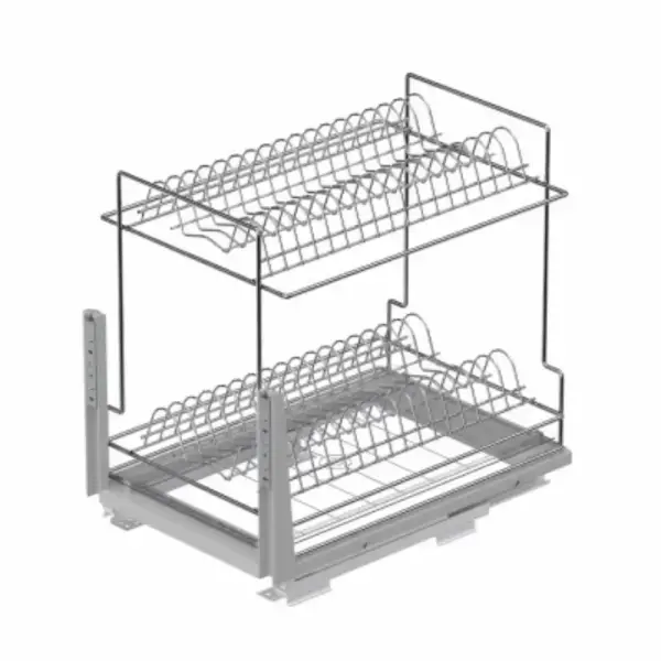 Starax 35cm Zemin Bağlantılı Tezgah Altı Tabaklık Krom Renk (S-2111-C) - 2