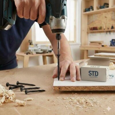 Std 3,5*30 Sunta Vidası 1000 Adet Siyah Renk (STD3530S) - STD