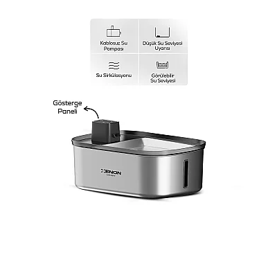 Su Pınarı | Otomatik, 6.5L, Radar Sensörlü, 60 Gün Şarjlı, Çelik İç Yüzey, Tüm Patilere Uygun (X8658) - Xenon Smart (1)