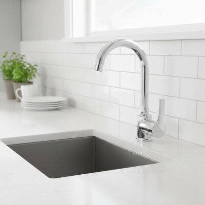 Nsa Senta Kuğu Lavabo Bataryası Krom (A078) - Nsa