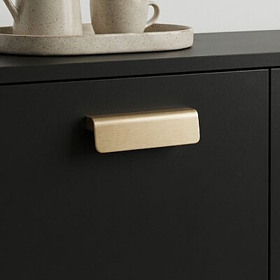 System Mobilya Kulbu Fırçalı Mat Altın Renk 96mm Kulp (SY1743 0096 ELX5) - System