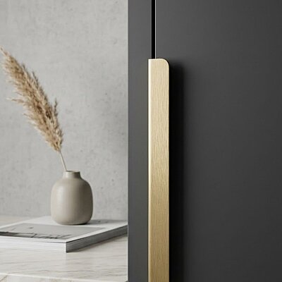 System Mobilya Kulbu Fırçalı Mat Altın Renk 960mm Kulp (SY1743 0960 ELX5) - System