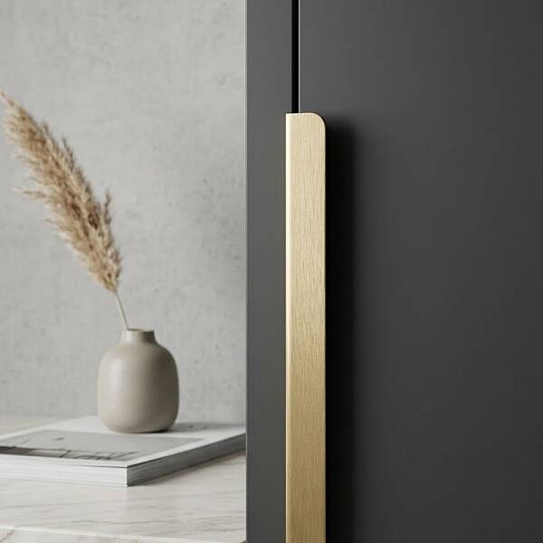System Mobilya Kulbu Fırçalı Mat Altın Renk 960mm Kulp (SY1743 0960 ELX5) - 1