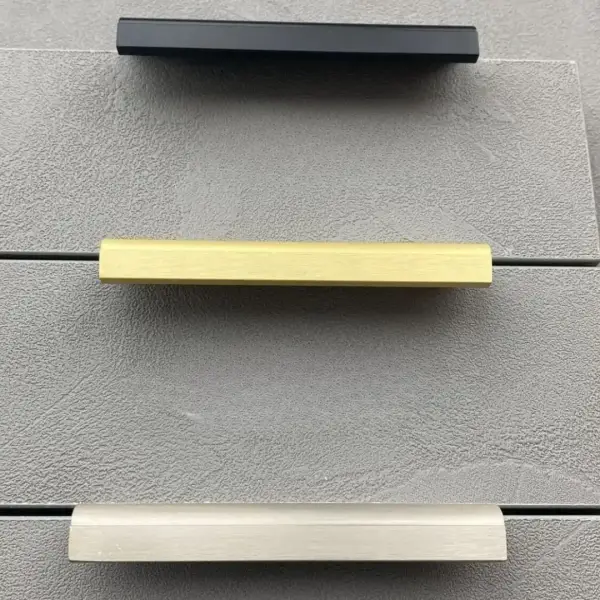 System Entegre/Gömme Mobilya Kulbu Siyah Renk 160mm Kulp (SY1745 0064 AL6) - 3