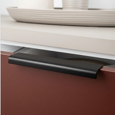 System Entegre/Gömme Mobilya Kulbu Siyah Renk 64mm Kulp (SY1745 0064 AL6) - System