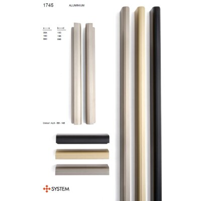 System Entegre/Gömme Mobilya Kulbu Mat Altın Renk 160mm Kulp (SY1745 0160 BB) - 3