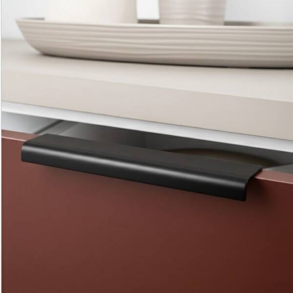 System Entegre/Gömme Mobilya Kulbu Siyah Renk 960mm Kulp (SY1745 0960 AL6) - 1