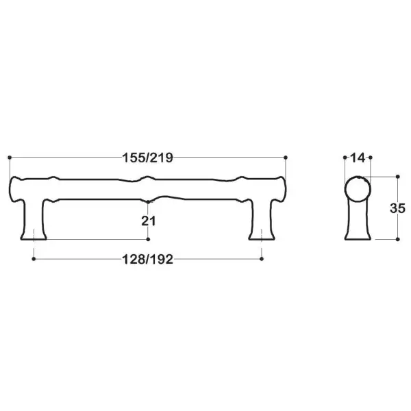 System Mobilya Kulbu Antik Renk 128mm Kulp (SY4227 0128 ABM) - 3