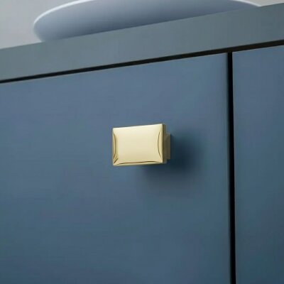 System Düğme Mobilya Kulbu Altın Renk 44x27mm Çift Delikli Kulp (SY4335 0016 GL) - System