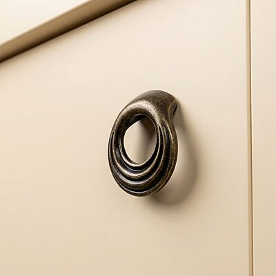 System Antik Sarı Düğme Kulp (SY4440 0016 MVB) - System