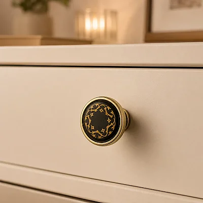Sytem Düğme Kulp Gold Renk 8mm (SY4535 0008 GLM1) - 1