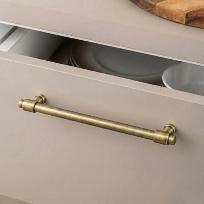 System Mobilya Kulbu Antik Renk 320mm Kulp (SY4686 0320 ABM-ABM) - System (1)