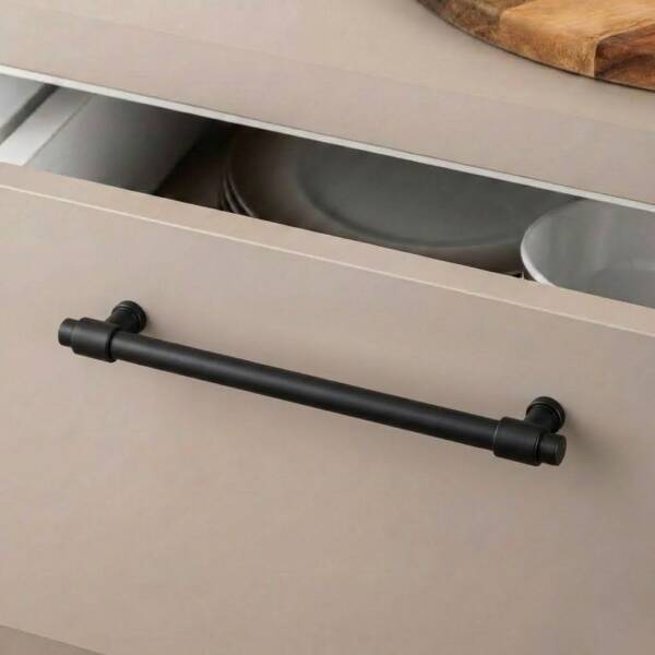 System Mobilya Kulbu Siyah Renk 320mm Kulp (SY4686 0320 AL6-AL6) - 1