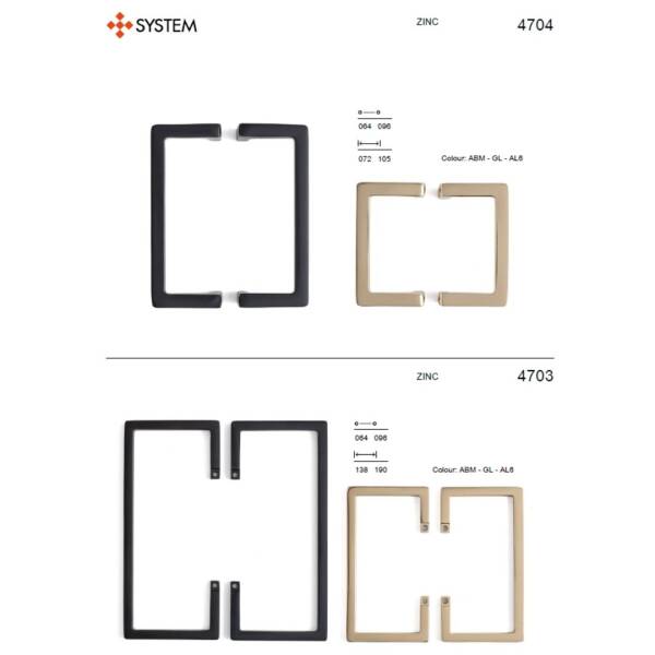 System Mobilya Kulbu Siyah Renk 96mm Kulp (SY4703 0096 AL6) - 4