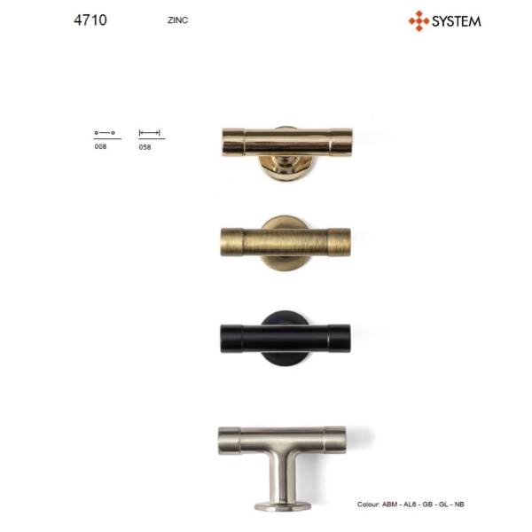 System Düğme Mobilya Kulbu Siyah Renk 55mm Tek Delikli Kulp (SY4710 0008 AL6) - 3