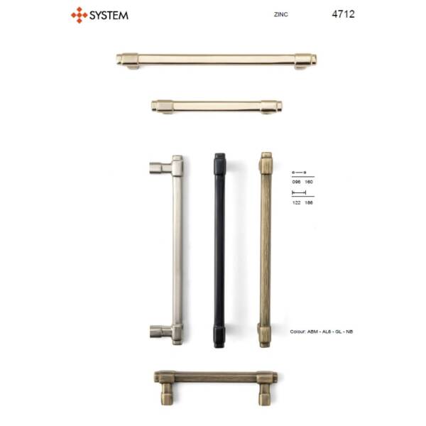 System Mobilya Kulbu Altın Renk 160mm Kulp (SY4712 0160 GL) - 2