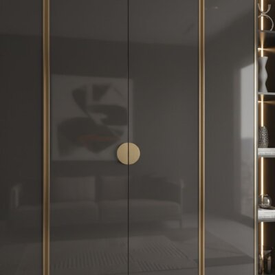 System Düğme Yarım Daire Mobilya Kulbu Antik Renk 32mm Kulp (SY4716 0032 ABM) - 1