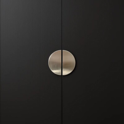 System Düğme Yarım Daire Mobilya Kulbu Saten Renk 32mm Kulp (SY4716 0032 NB) - 1