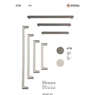 System Düğme Mobilya Kulbu Fırçalı Saten Renk 8mm Kulp (SY4720 0008 ELX2) - System (1)