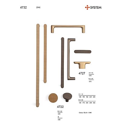 System Mobilya Kulbu Fırçalı Bronz Renk 8mm Düğme Kulp (SY4722 0008 ELX3) - System (1)