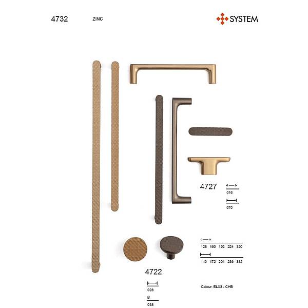 System Mobilya Kulbu Fırçalı Bronz Renk 8mm Düğme Kulp (SY4722 0008 ELX3) - 2