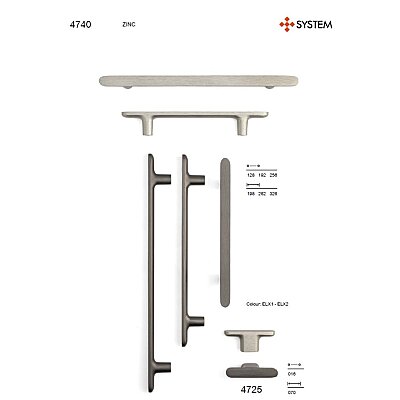 System Düğme Mobilya Kulbu Fırçalı Füme Renk 16mm Kulp (SY4725 0016 ELX1) - System (1)