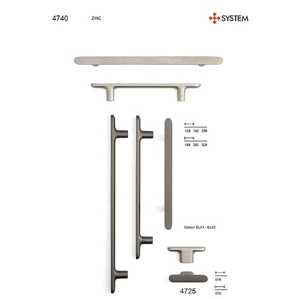 System Düğme Mobilya Kulbu Fırçalı Füme Renk 16mm Kulp (SY4725 0016 ELX1) - 2