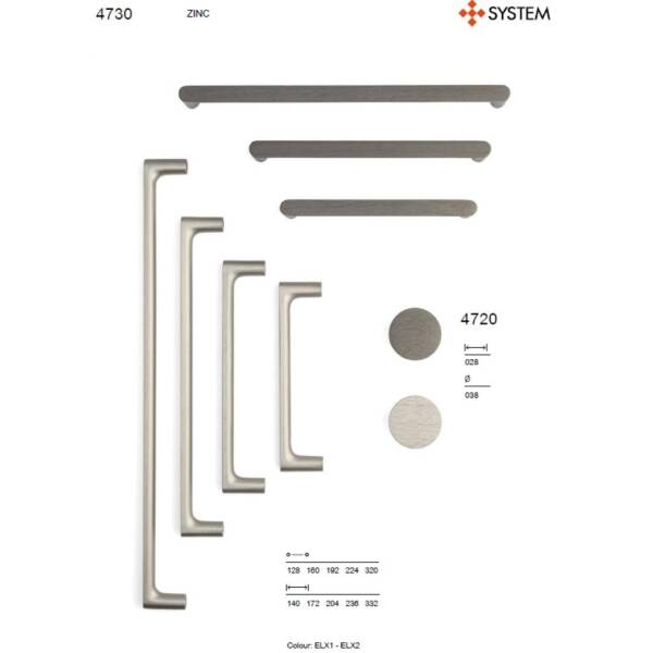 System Mobilya Kulbu Fırçalı Füme Renk 128mm Kulp (SY4730 0128 ELX1) - 2