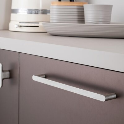 System Mobilya Kulbu Fırçalı Saten Renk 128mm Kulp (SY4730 0128 ELX2) - System