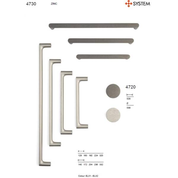 System Mobilya Kulbu Fırçalı Saten Renk 192mm Kulp(SY4730 0192 ELX2) - 2