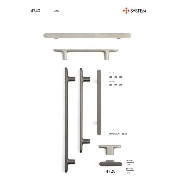 System Mobilya Kulbu Fırçalı Saten Renk 192mm Kulp (SY4740 0192 ELX2) - 3