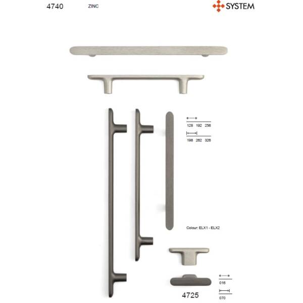 System Mobilya Kulbu Fırça Füme Renk 256mm Kulp (SY4740 0256 ELX1) - 2