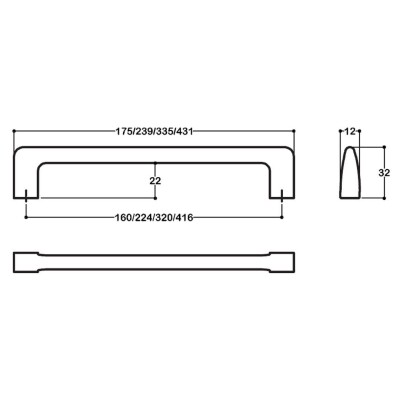 System Mobilya Kulbu Gold/Altın Renk 320mm Kulp (SY6518 0320 GL) - 2