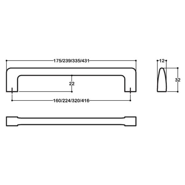 System Mobilya Kulbu Gold/Altın Renk 320mm Kulp (SY6518 0320 GL) - 2