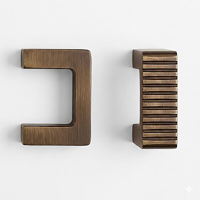 System Düğme Mobilya Kulbu Fırçalı Bronz Renk 32mm Kulp (SY6721 0032 ELX3) - System (1)