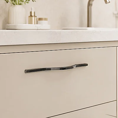 System Mobilya Kulbu Krom/Siyah Renk 320mm Kulp (SY7615 0320 CR-LC6) - 5